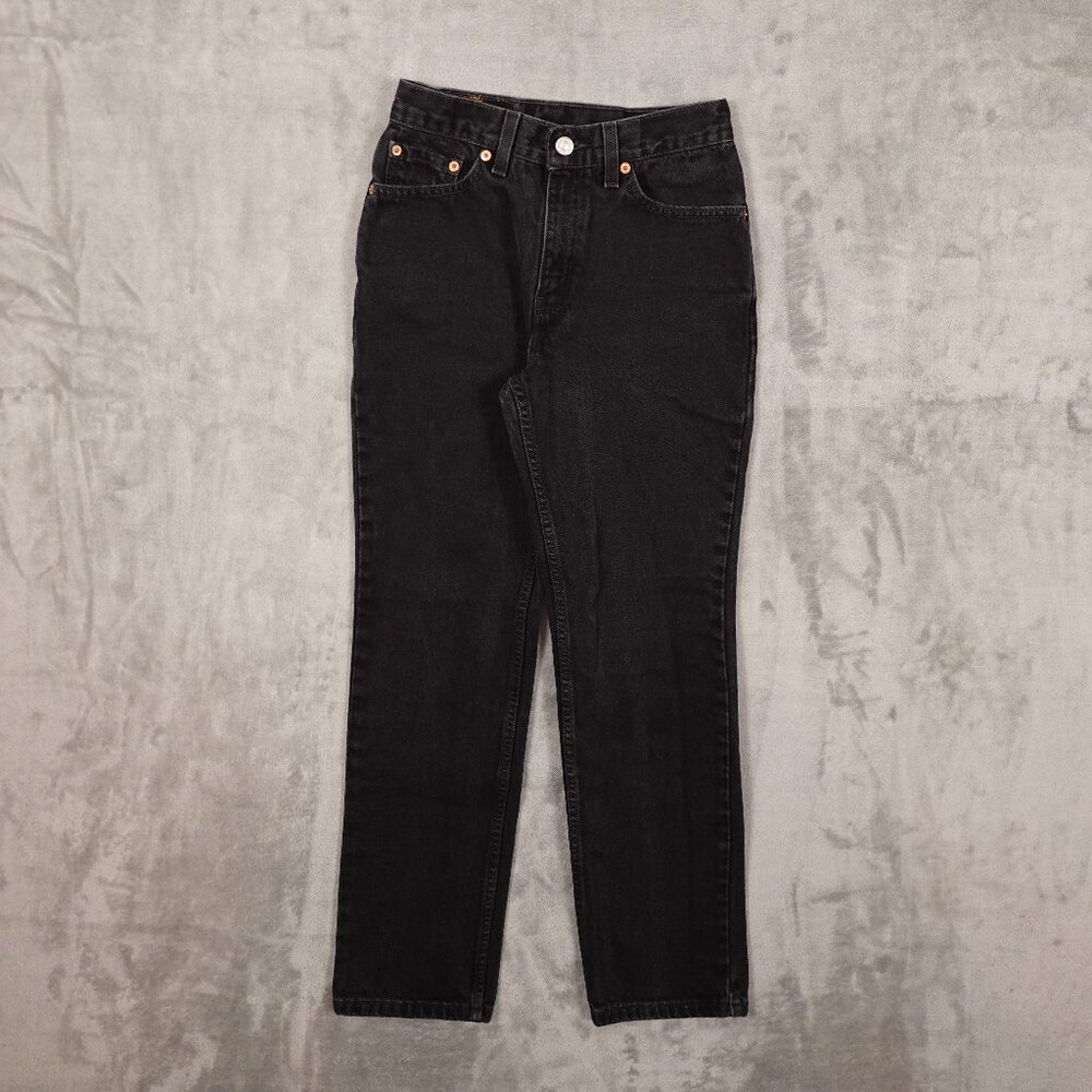 Levi's jeans vintage‎ 512 slim straight women juniors 5 vintage black denim USA
